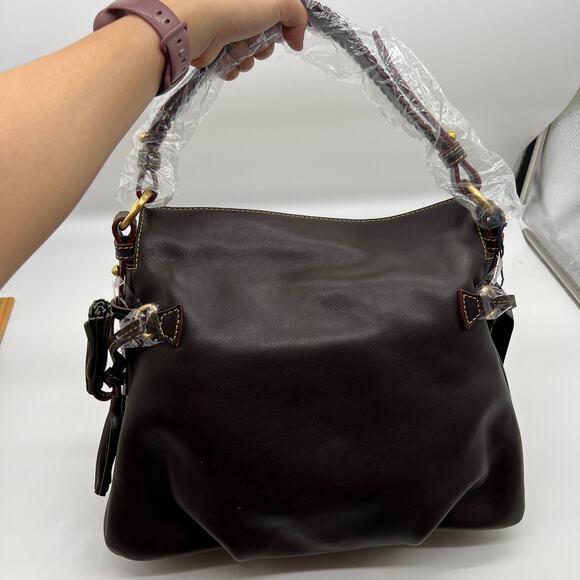 Dooney & Bourke Handbags Florentine Leather Hobo Bag Brown T'Moro - Picture 2 of 16